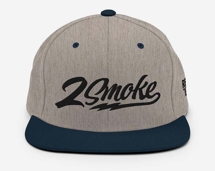 2 SMOKE - Light Snapback Hat