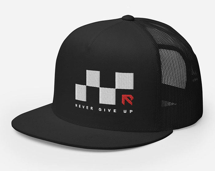 NEVER GIVE UP - Trucker Snapback Mesh Hat