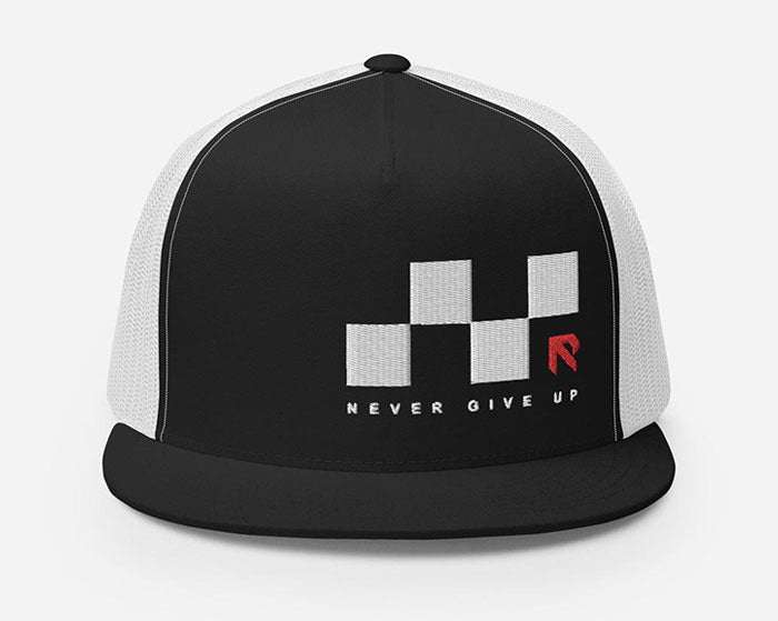 NEVER GIVE UP - Trucker Snapback Mesh Hat
