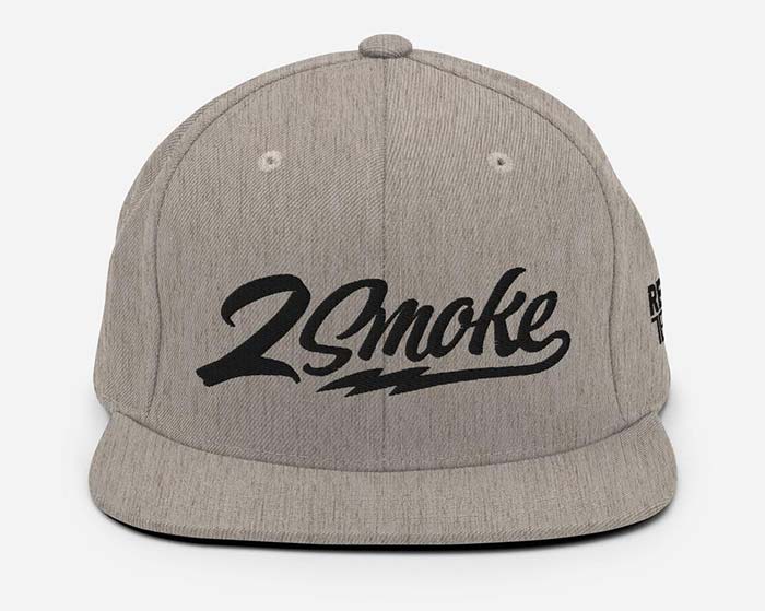2 SMOKE - Light Snapback Hat